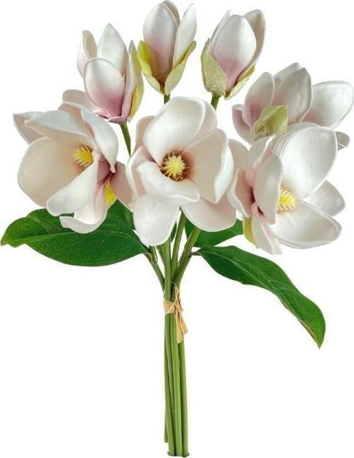 Yapay Çiçek Manolya Letex Eva Magnolia 33cm Pudra Uçuk Lila