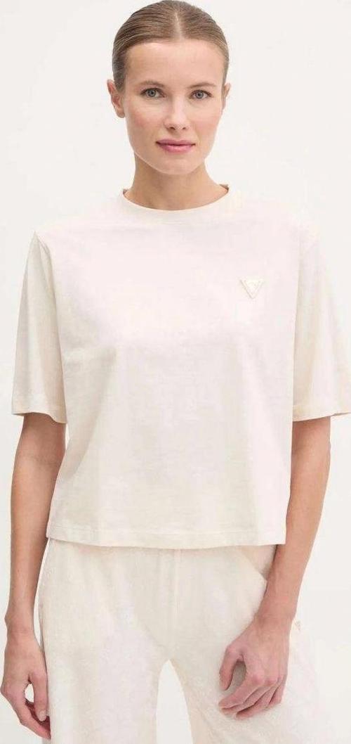 Kadın Bej Logolu T-Shirt
