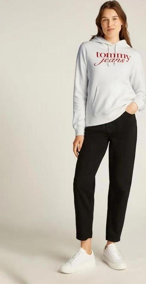 Logolu Örme Kapşonlu Beyaz