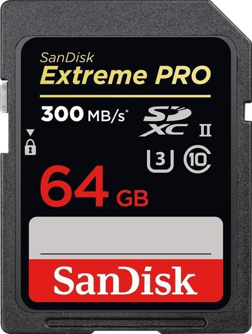 Extreme Pro 64GB 300MB/s Class 10 UHS-II SDHC Hafıza Kartı SDSDXPK-064G-GN4IN