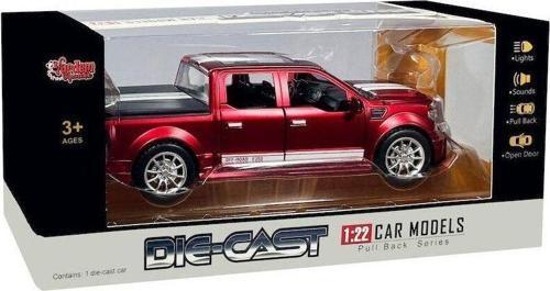 HCL-903 Çek Bırak 1:22 Sesli Ve Işıklı Arazi Metal Pikap -FABBATOYS