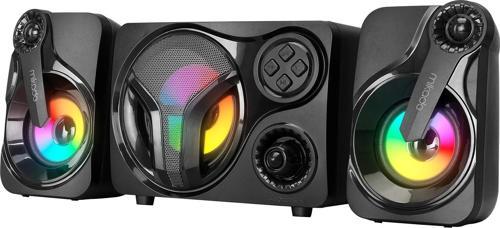 MD-BT28 5W+3W×2 BT,TF Card,USB, FM Radyo Siyah Led Işıklı Hoparlör