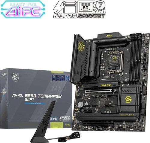 MAG B860 TOMAHAWK WIFI DDR5 9200MHz (OC) M.2 1851p ATX Anakart