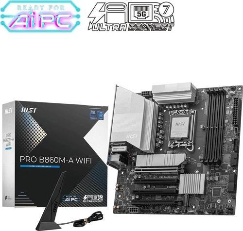 Pro B860M-A WIFI DDR5 8600MHz (OC) M.2 1851p mATX Anakart