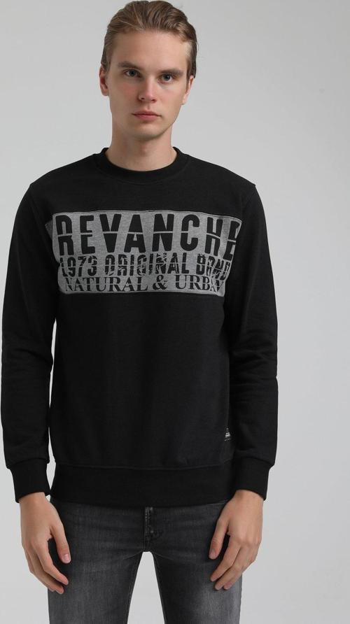 Bisiklet Yaka Siyah Slim Fit Sweatshirt 22FWM60130