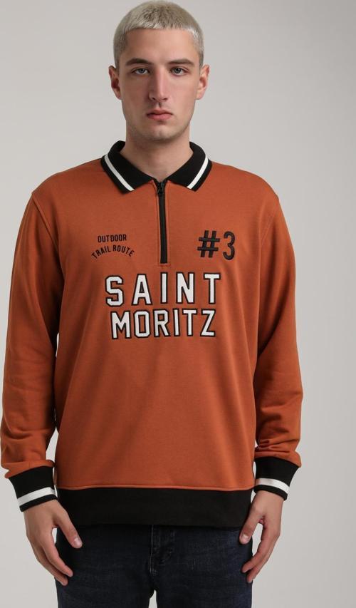 Bisiklet Yaka Kiremit Slim Fit Sweatshirt 24FWM60207