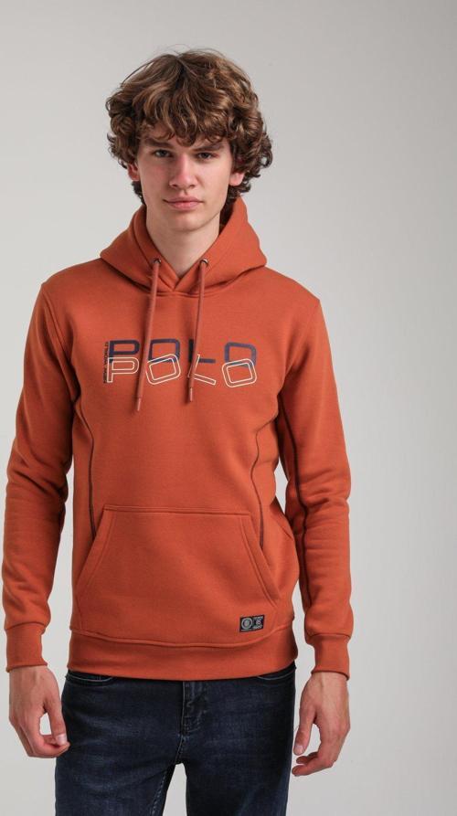 Kapüşonlu Kiremit Slim Fit Hoodie 23FWM64063