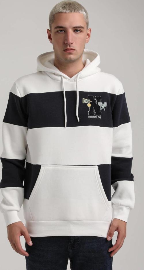 Kapüşonlu Ekru Slim Fit Full-Zip Sweatshirt 24FWM64077