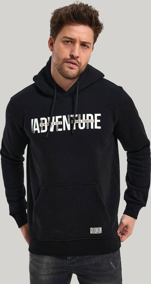 Kapüşonlu Siyah Slim Fit Hoodie 23FWM64047