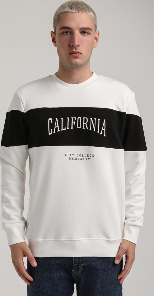 Bisiklet Yaka Ekru Slim Fit Sweatshirt 24FWM60203