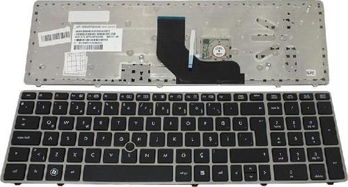 Hp Probook 8560P 8570P Notebook Klavye (Siyah TR) Gri Çerçeve / KL685TRP
