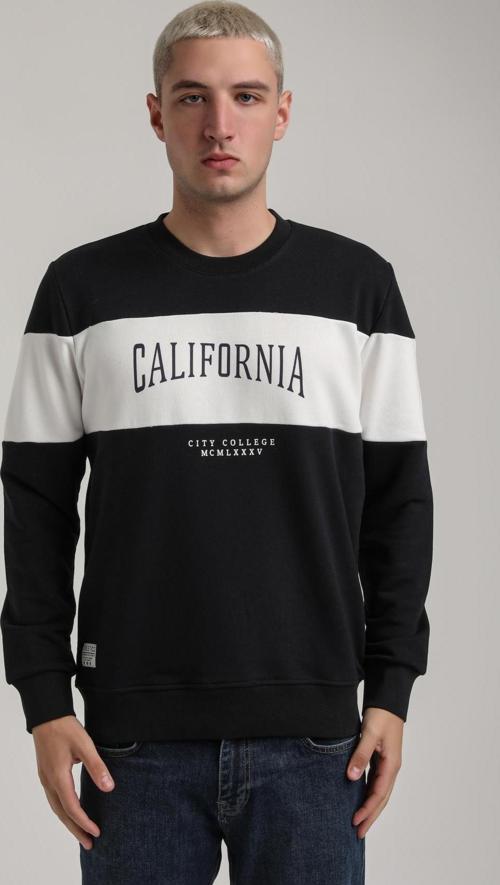 Bisiklet Yaka Lacivert Slim Fit Sweatshirt 24FWM60203