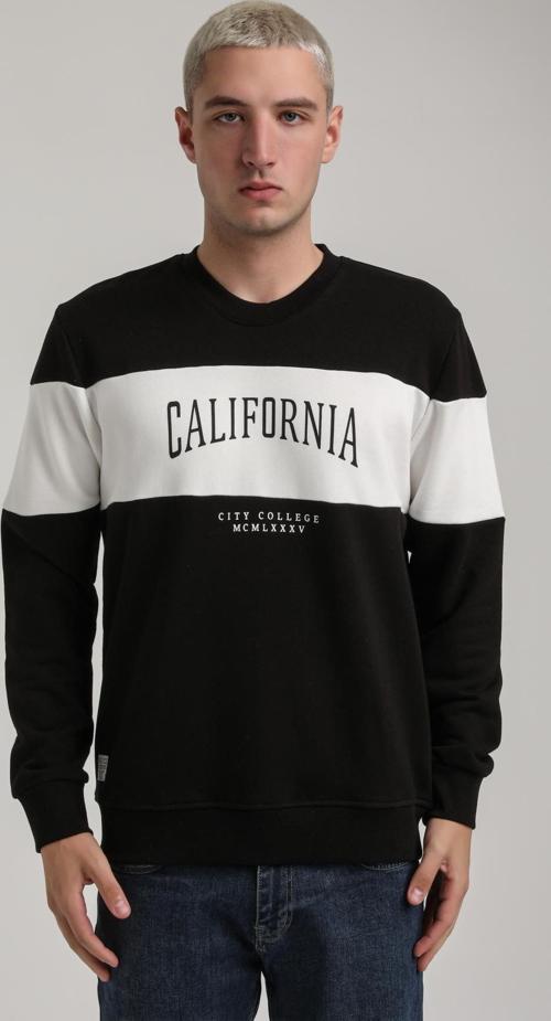 Bisiklet Yaka Siyah Slim Fit Sweatshirt 24FWM60203