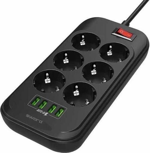 Uzatma Kablosu Sw-4u6pb 6 Prızlı + 4 Usblı