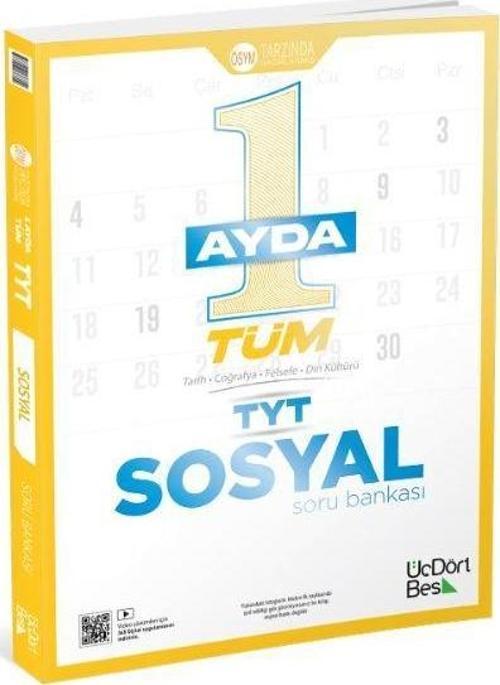 1 Ayda Tüm TYT Sosyal Soru Bankası