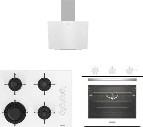 ALA 321 W Fırın 189 DW Ocak 570 W Davlumbaz Beyaz Ankastre Set