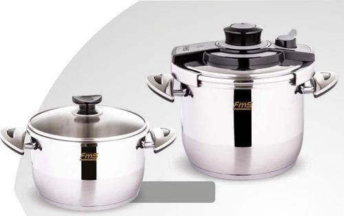 Venüs İkiz 5 + 7 Litre Güveç Düdüklü Tencere Seti + Cam Kapak Siyah 3029