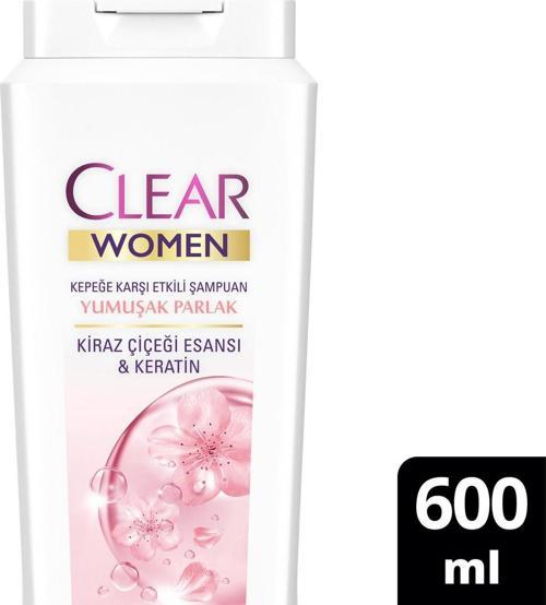 Women Kepeğe Karşı Etkili Şampuan Yumuşak Parlak Kiraz Çiçeği Esansı Keratin 600 ml