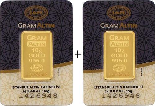 20 Gr (10gr+10gr) Külçe Altın IAR 24 Ayar