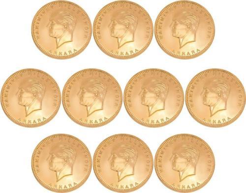 10 Adet Yeni Tarihli Ata Lira