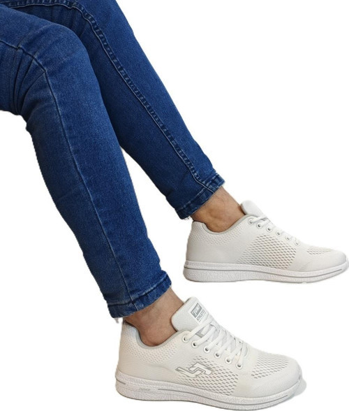 24937-24938 Beyaz Fuspetli Çok Hafif Rahat Spor Ayakkabı