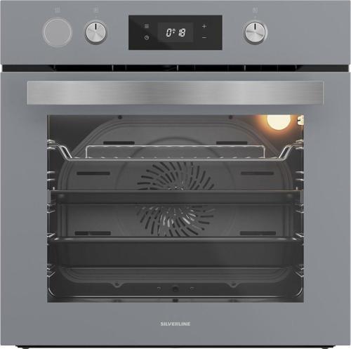 BO65P4S01 Buhar Destekli + Airfryer Özellikli Ankastre Fırın Gri Antrasit Cam