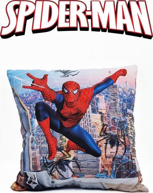 Gökyüzünde Spiderman Yastık - Örümcek Adam Yastık Çocuk Yastık Spiderman Kırlent