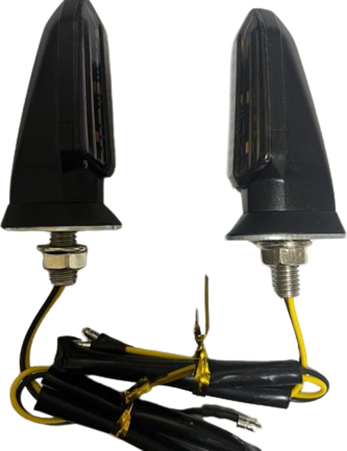 Motosiklet Sinyal Lamba Üniversal 12V Füme Cam Sarı Led 2'Li