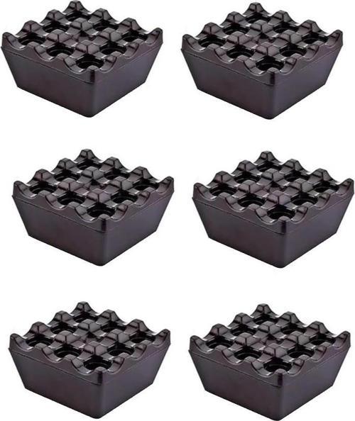 kırılmaz sert plastik küllük - 6 lı kare ızgaralı kül tablası