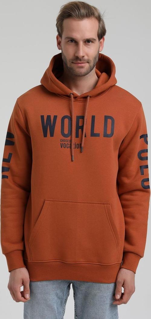 Kapüşonlu Kiremit Slim Fit Hoodie 22FWM64035