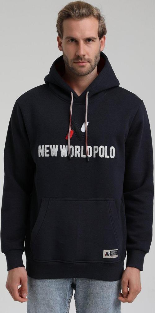 Kapüşonlu Lacivert Slim Fit Hoodie 22FWM64032