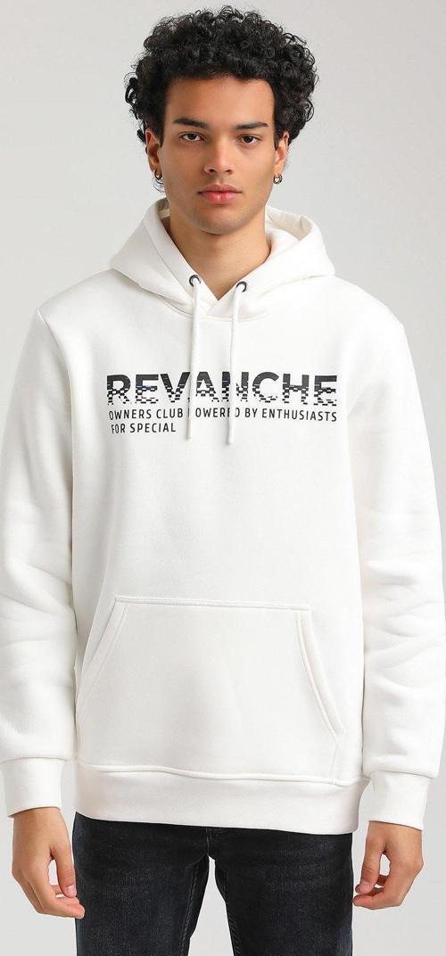 Kapüşonlu Ekru Slim Fit Hoodie 23FWM64062
