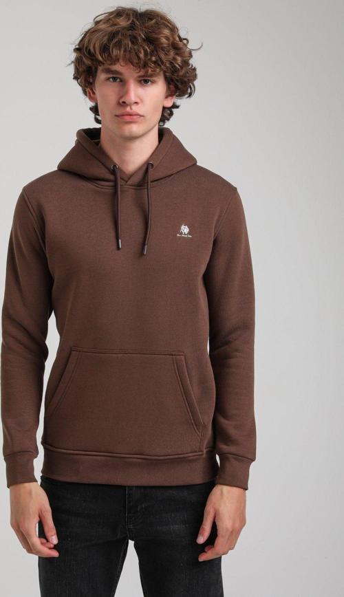 Kapüşonlu Kahverengi Slim Fit Hoodie 23FWM64069