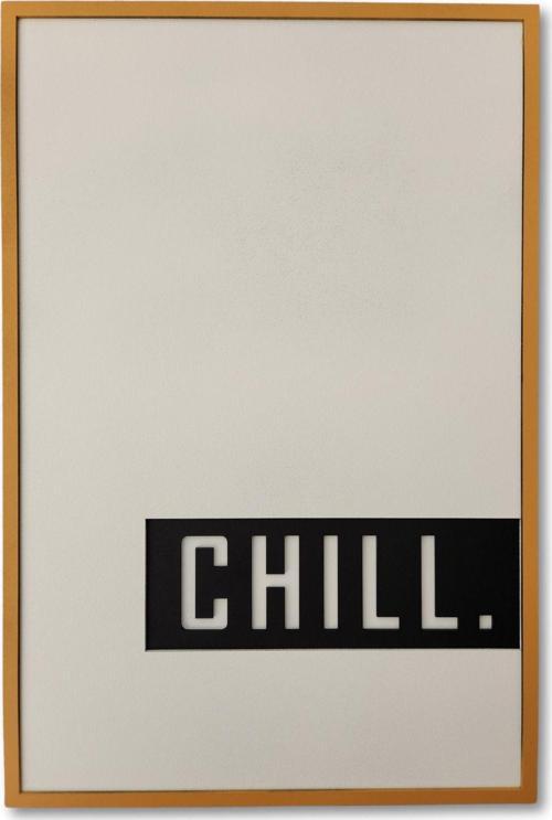 El Yapımı Ahşap Üç Boyutlu Chill Iskandinav Tablo