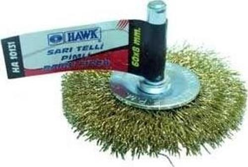 HA-10133 Sarı Telli Pimli Daire Fırça 75x10mm
