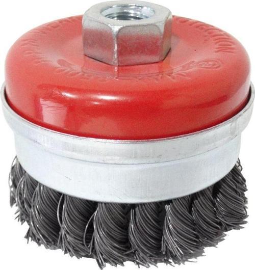 PT02040 Çanak Fırça Gri Burma Telli M14 Vidalı 100mm