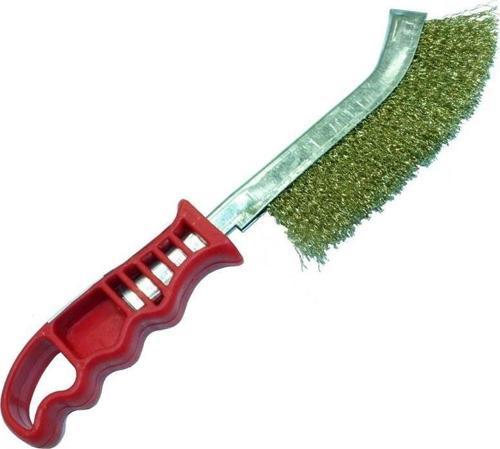 PT02044 Plastik Saplı El Tipi Fırça Sarı Telli