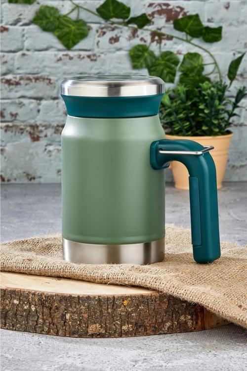 YK1207 Çift Katlılı Paslanmaz Çelik Bardak Termos-620 ml 620 ML-Haki