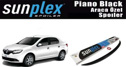 Renault Symbol Spoiler Piano Black 2013-2020 arası modellere uyumlu Sunplex