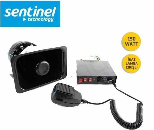 Profesyonel Siren 12V 150W Konuşmalı Sentinel
