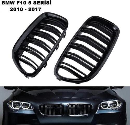 Bmw f10 çift çizgi ön panjur ızgara 2009-2016 arası parlak siyah