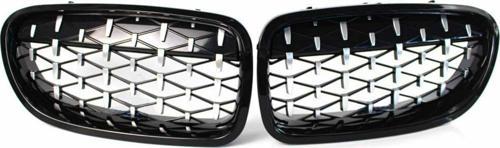 Bmw f10 diamond ön panjur ızgara 2009-2016 arası krom siyah  krom-siyah