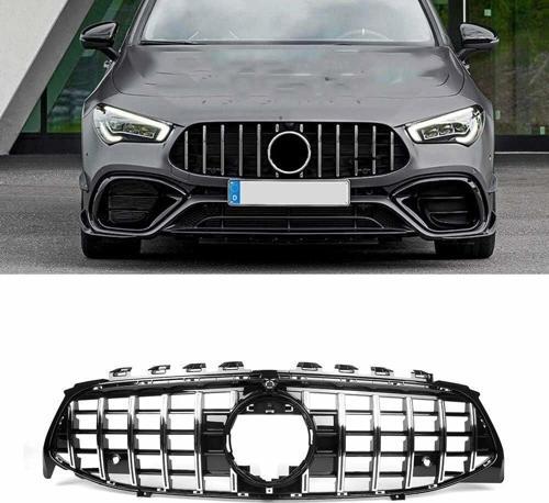 Mercedes Cla w118 gtr ön panjur ızgara seti krom-siyah 2020 sonrası