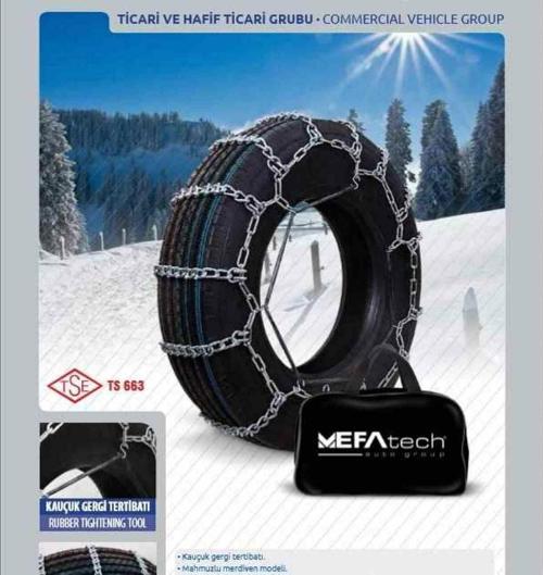 700x16 Ebatlarına Uyumlu Serme Kar Patinaj Zinciri Mefatech