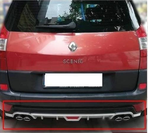 Renault Scenic 1 ve 2 uyumlu arka tampon altı difüzör Siyah 1999-2009 arası