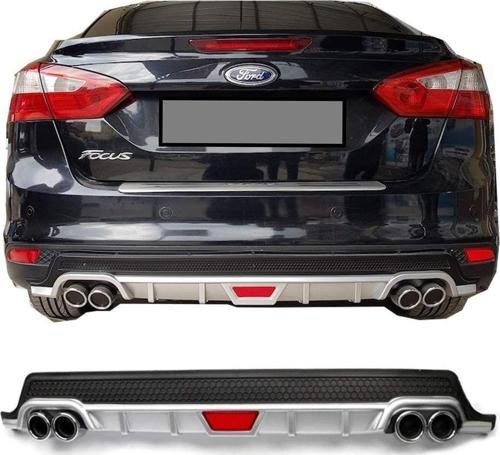 Ford Focus 3 sedan-hb uyumlu arka tampon altı difüzör Gri 2011-2014 arası