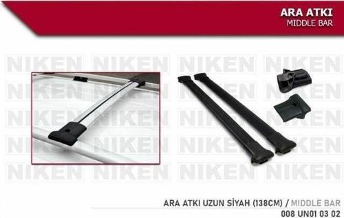 Araç üstü ara atkı bagaj taşıyıcı-siyah (yanlardan sıkıştırmalı ) alüminyum 138 cm uzunluk