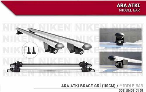 Araç üstü ara atkı tavan barı bagaj brace gri 110 cm