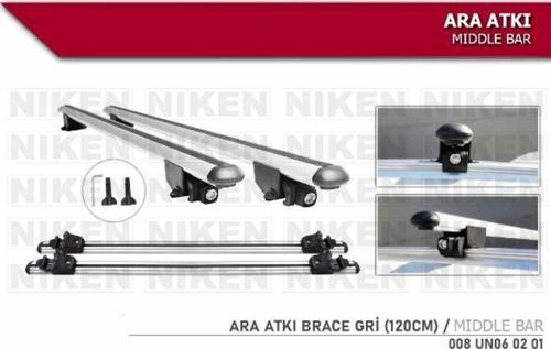 Araç üstü ara atkı tavan barı bagaj brace gri 120 cm