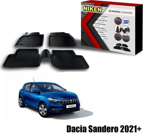 Dacia Sandero Havuzlu 3D Paspas Niken Siyah 2021+ sonrası uyumlu